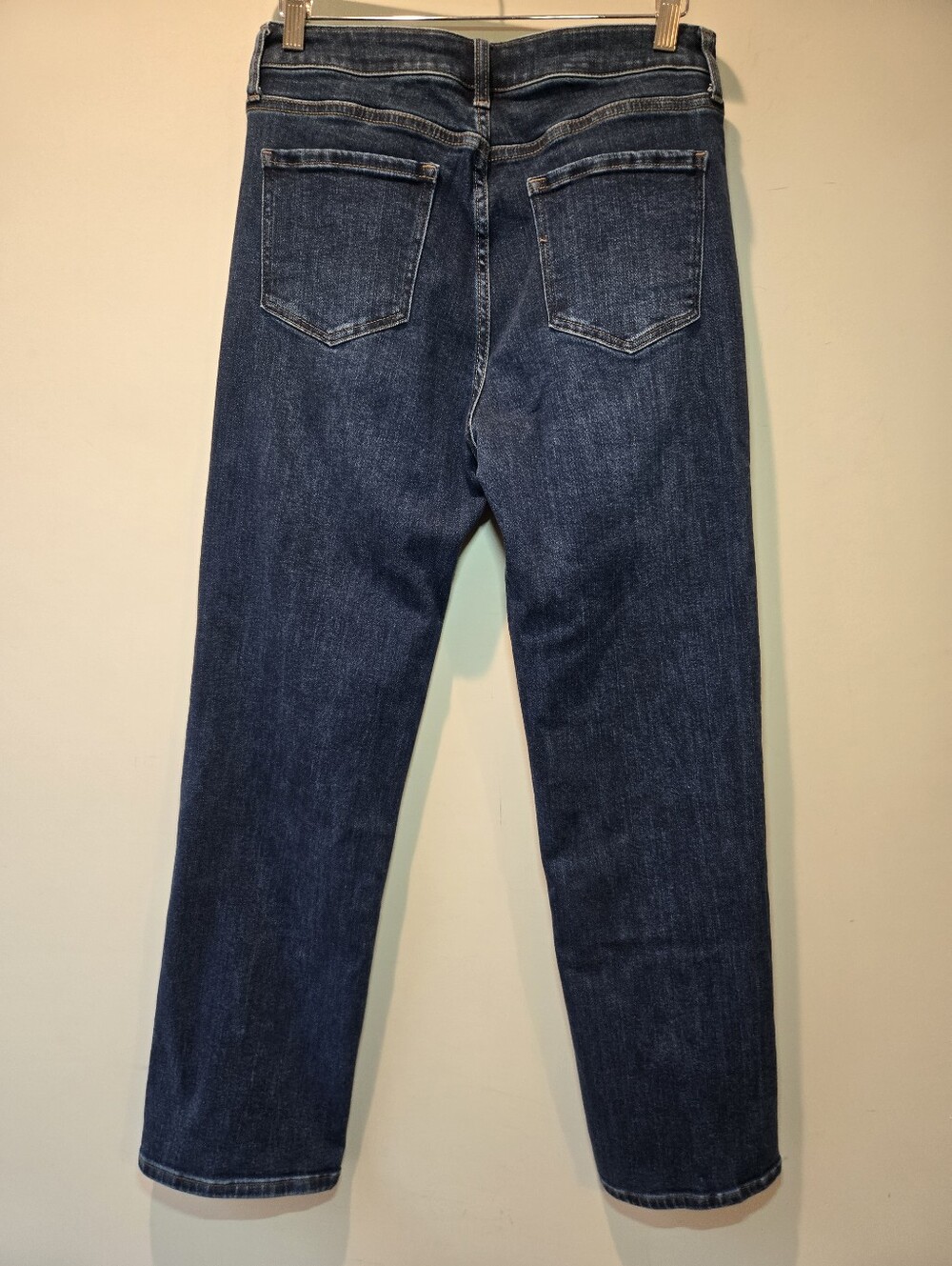 Quince Jeans Women's 30 High Rise Straight Leg Dark Wash Organic Cotton - Picture 4 of 9